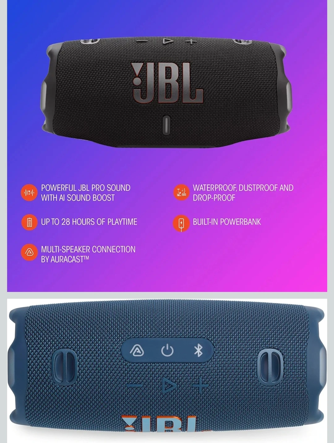 JBL Charge 5 Portable Waterproof Speaker - photo 4