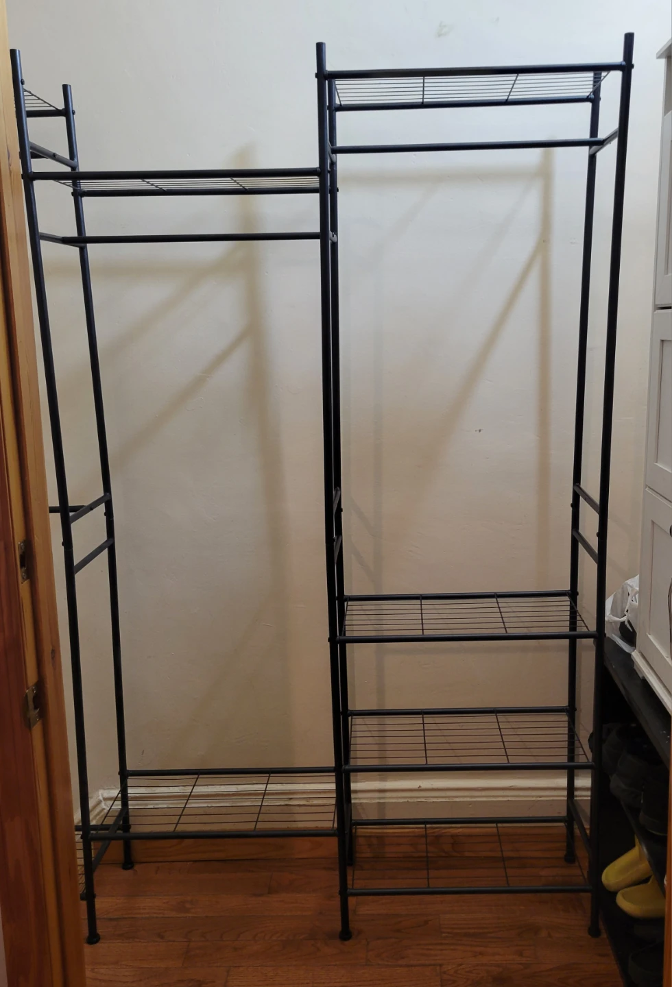 NEW Black Metal Garment Rack with Shelves - photo 2