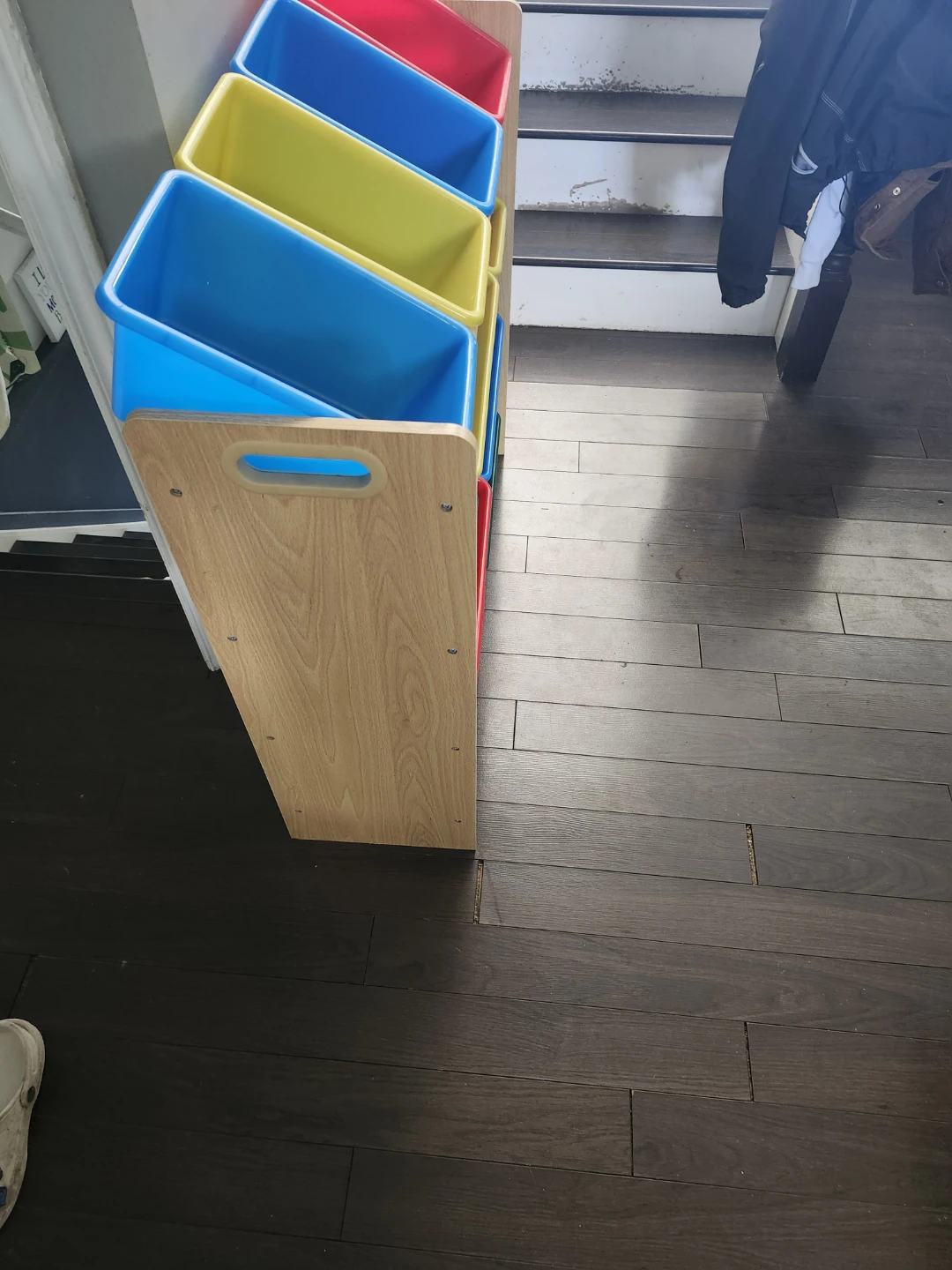 Multi-coloured Toy Organizer Shelf with Bins - photo 3