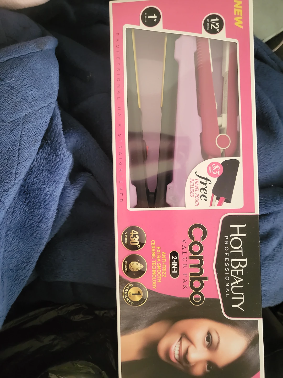 Hot Beauty Professional 2-in-1 Hair Straightener Combo Value Pak