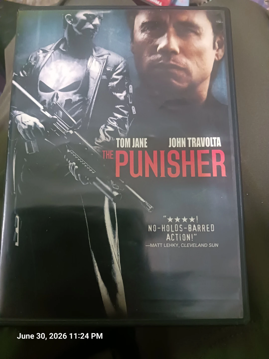 The Punisher DVD starring Tom Jane and John Travolta