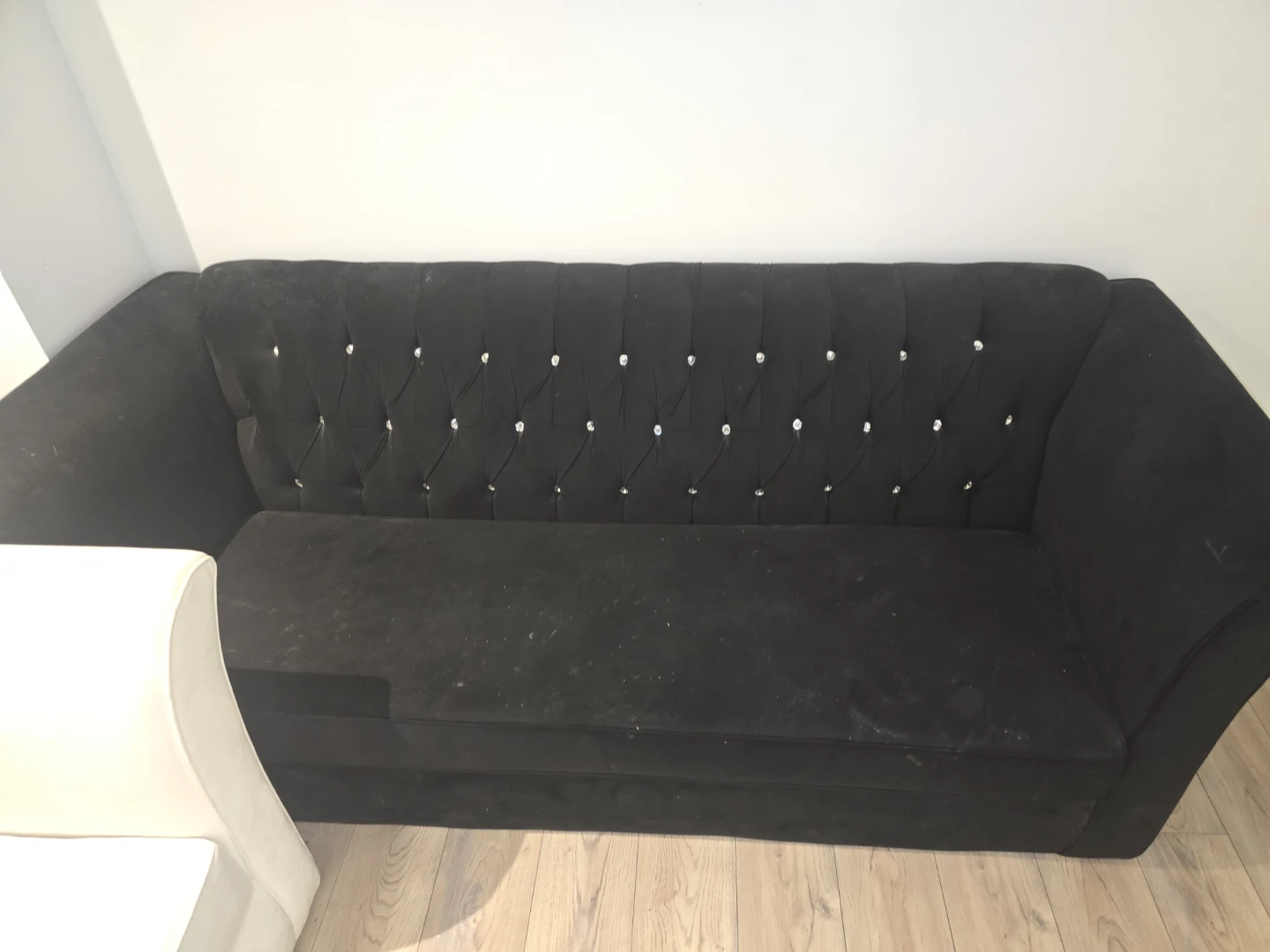 3 piece Tufted Sofa set with Crystal Accents - photo 3