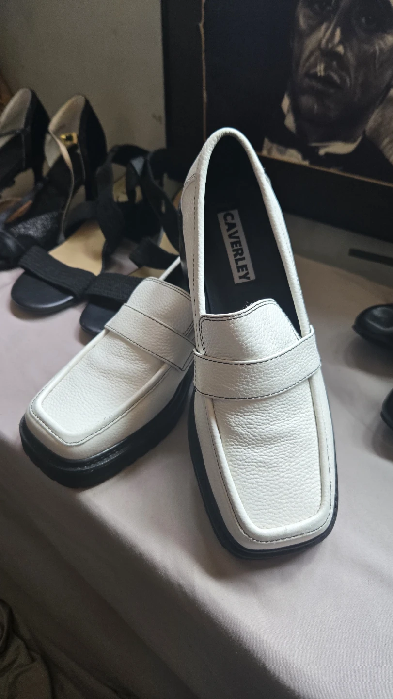 CAVERLEY White Leather Loafer Shoes
