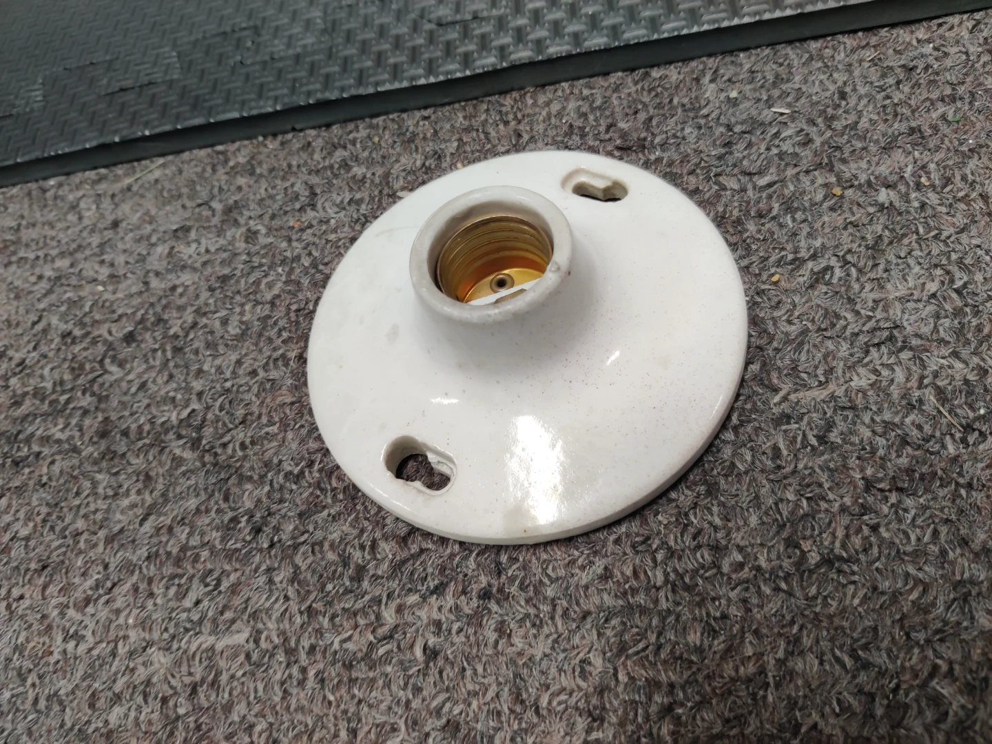 White Ceramic Light Fixture Base