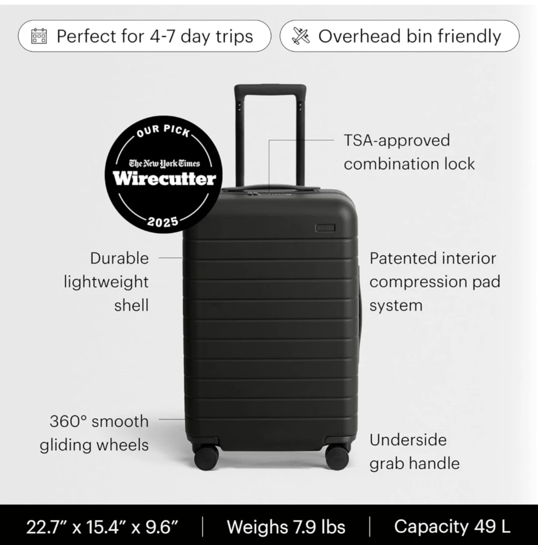 Away Carry-On Suitcase - Black - photo 2