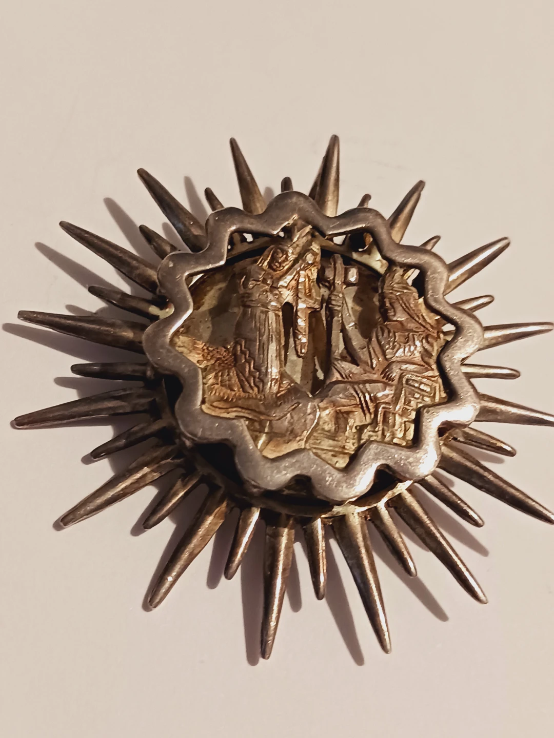 Stunning Sterling Silver 925 Sunburst Brooch / Pendant in one - photo 2