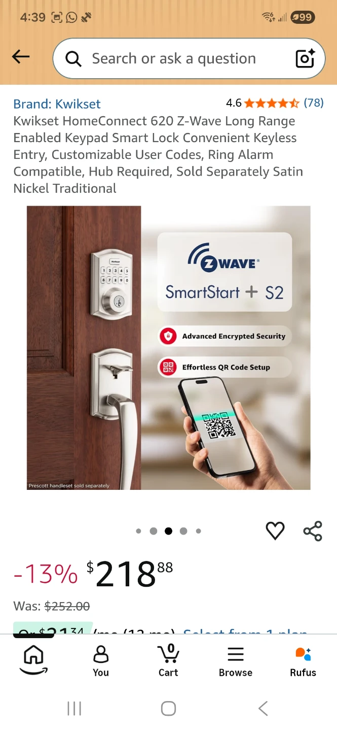 Kwikset HomeConnect 620 Z-Wave Smart Lock - photo 3