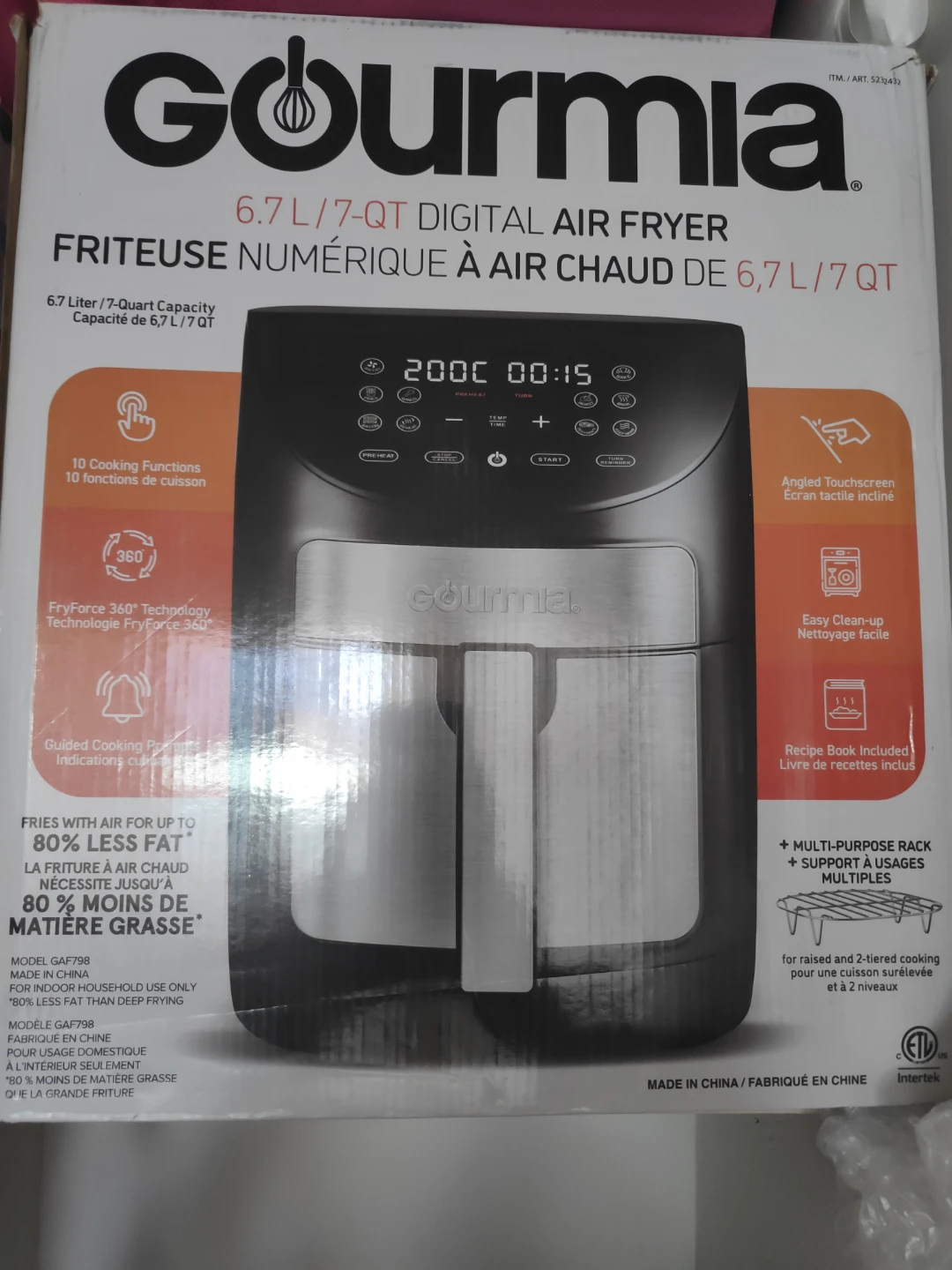 Gourmia 6.7L Digital Air Fryer