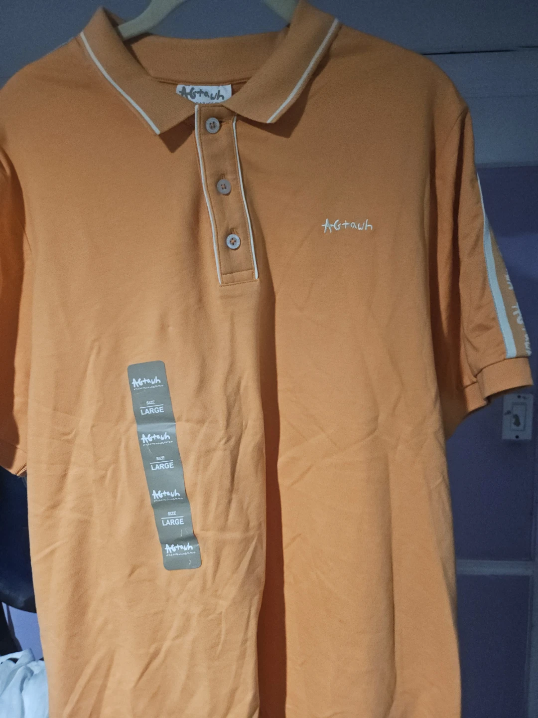 Agt+awh Orange Polo Shirt and Shorts Set - photo 4