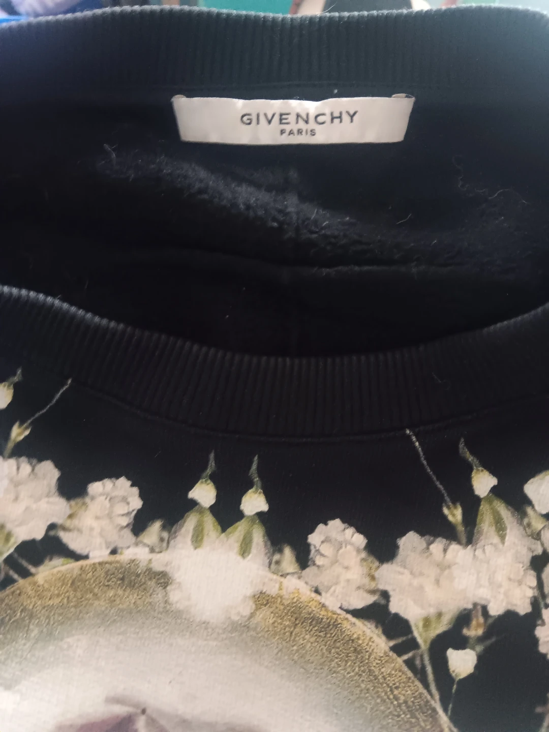 Givenchy Paris Black Floral Madonna & Child Sweatshirt - photo 4