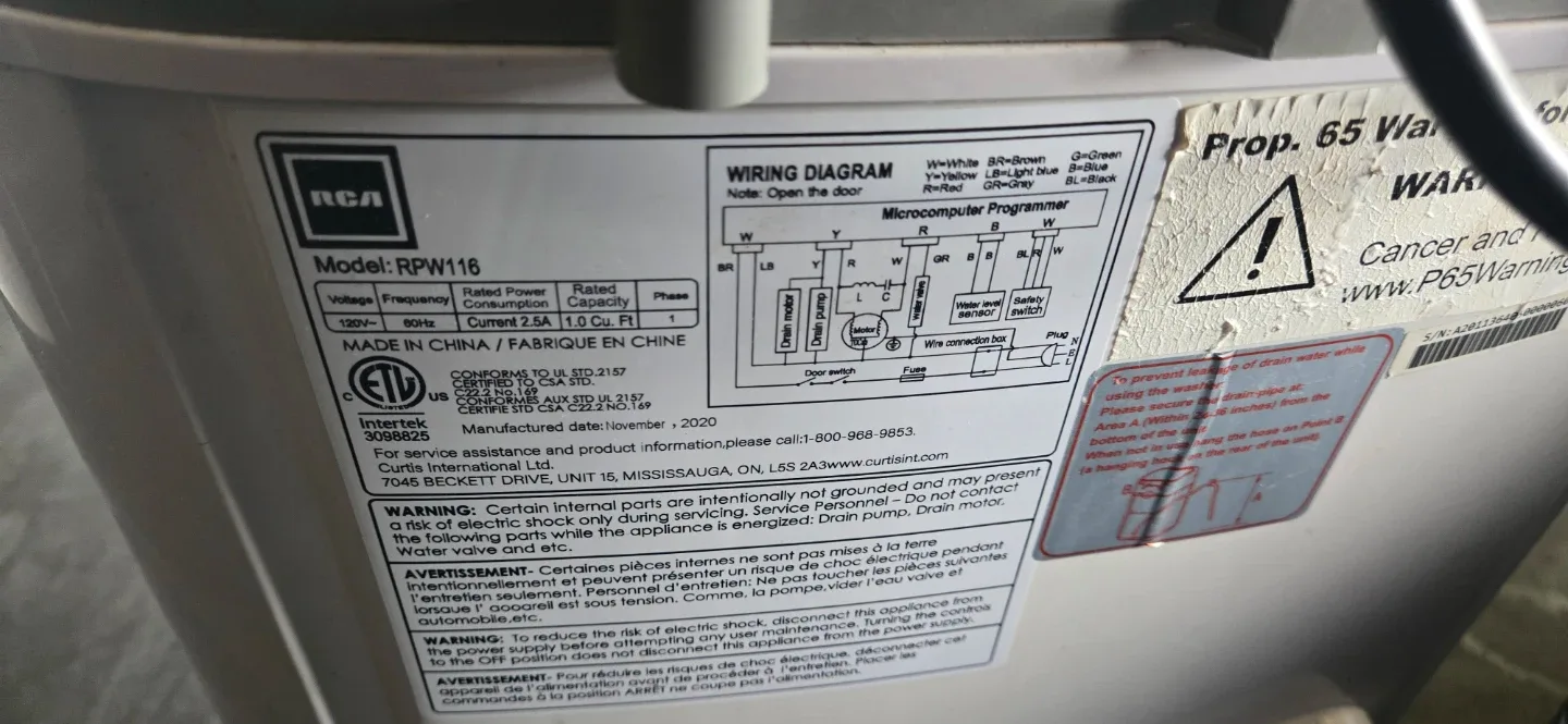 RCA RPW116 Portable Washing Machine - photo 5