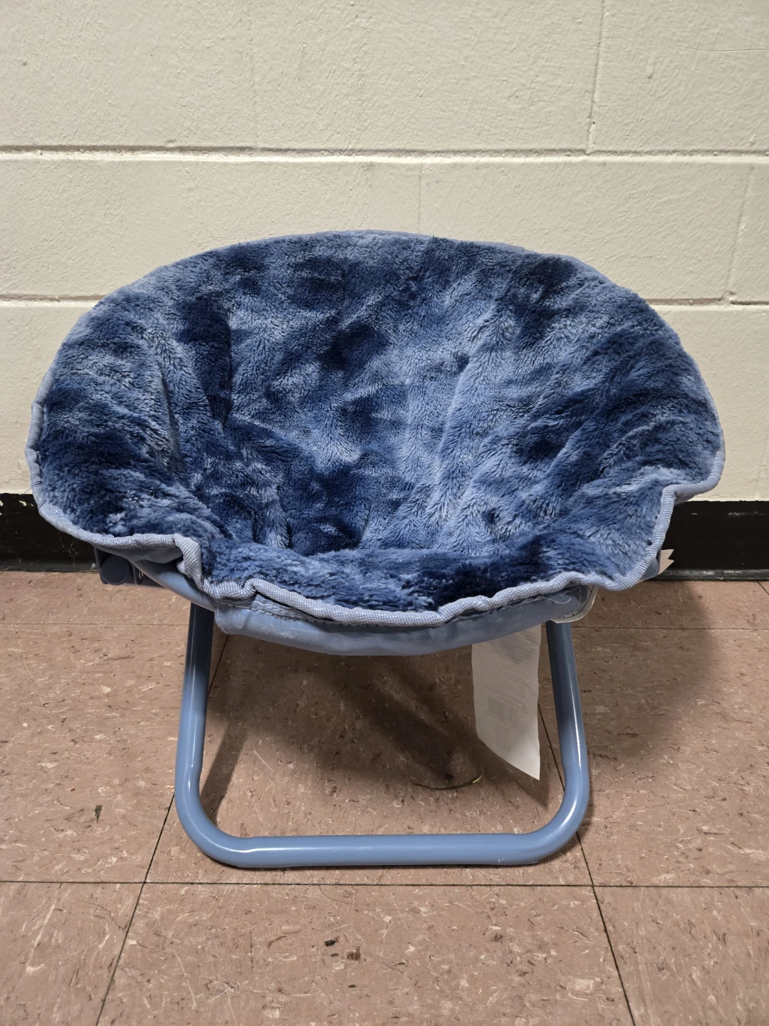 Kids Mainstays Faux Fur Mini Saucer Chair - Blue