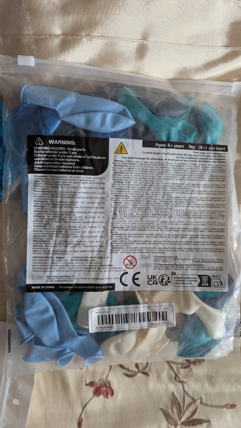 Blue and Teal Assorted Pack Latex balloons - photo 2