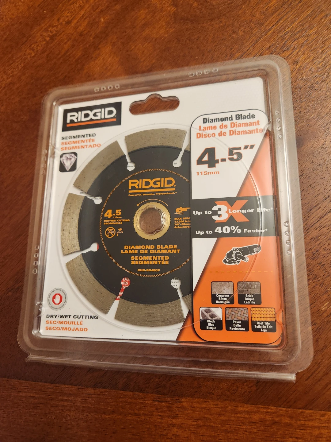 Ridgid 4.5" Segmented Diamond Blade