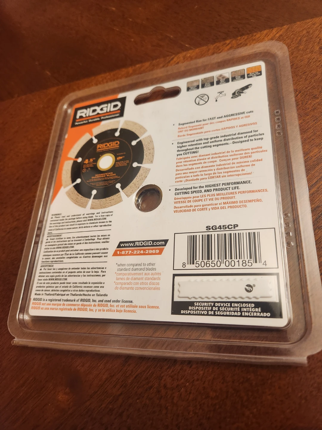 Ridgid 4.5" Segmented Diamond Blade - photo 2