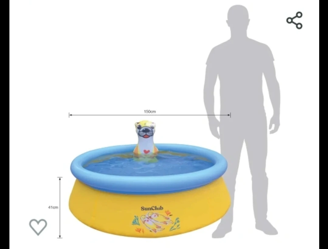 SunClub Sea Otter Spray Pool 5' x 16.5" - photo 2