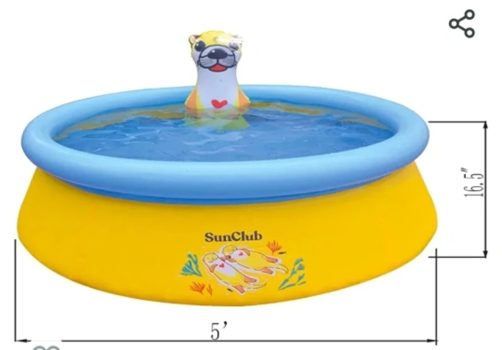 SunClub Sea Otter Spray Pool 5' x 16.5" - photo 3