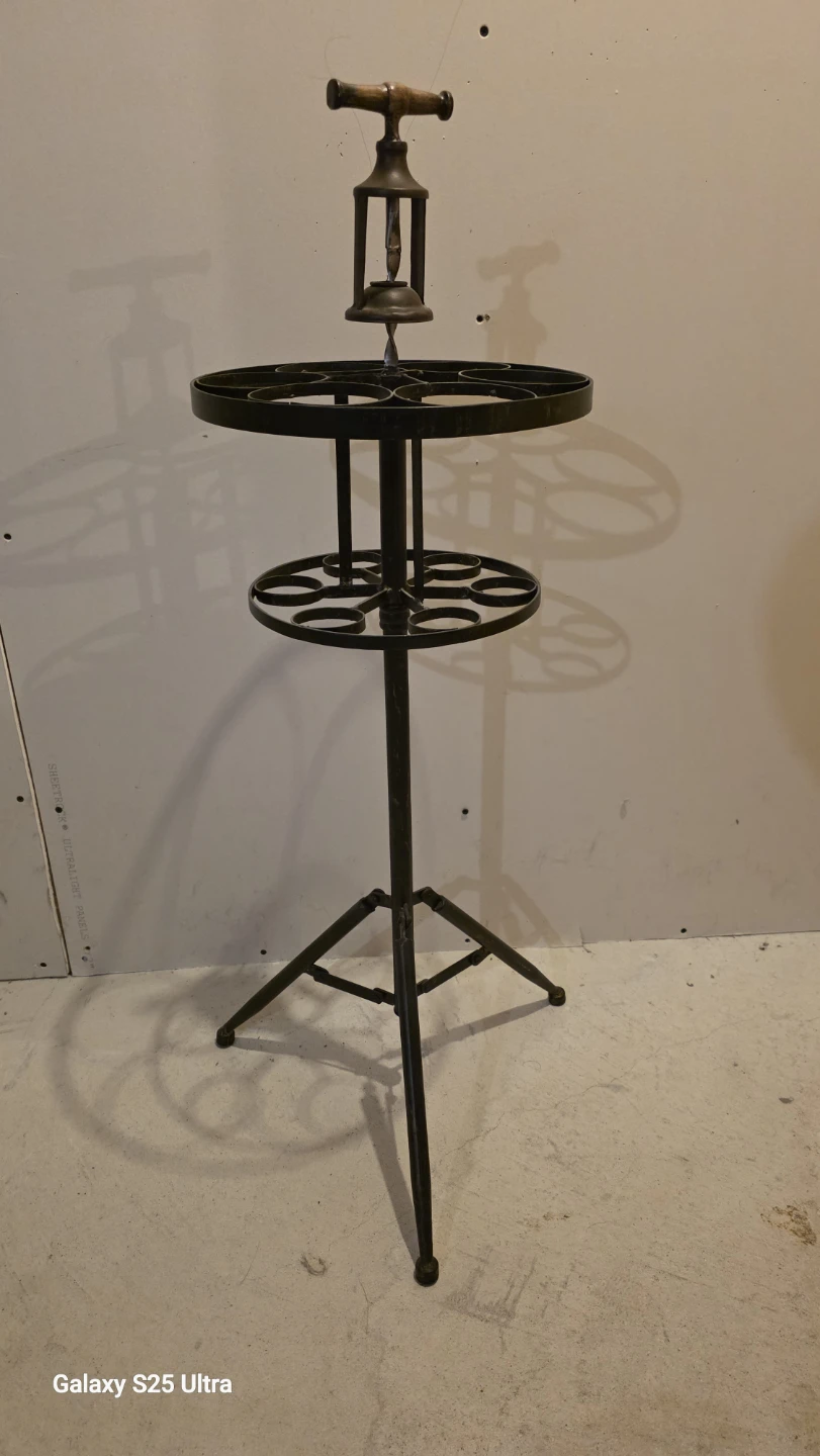 Vintage Metal Wine Bottle Holder Stand - photo 2