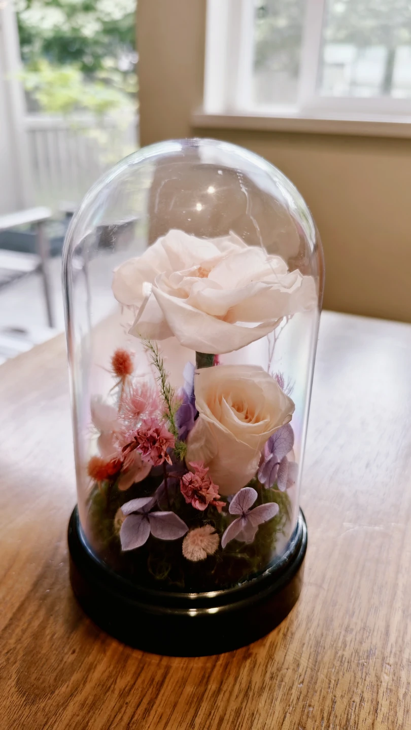 Preserved Rose Floral Dome