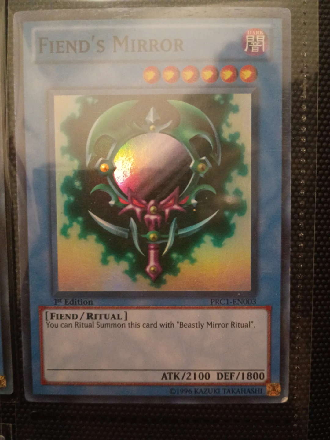 Yu-Gi-Oh! Fiend's Mirror 1st Edition Trading Card⚽