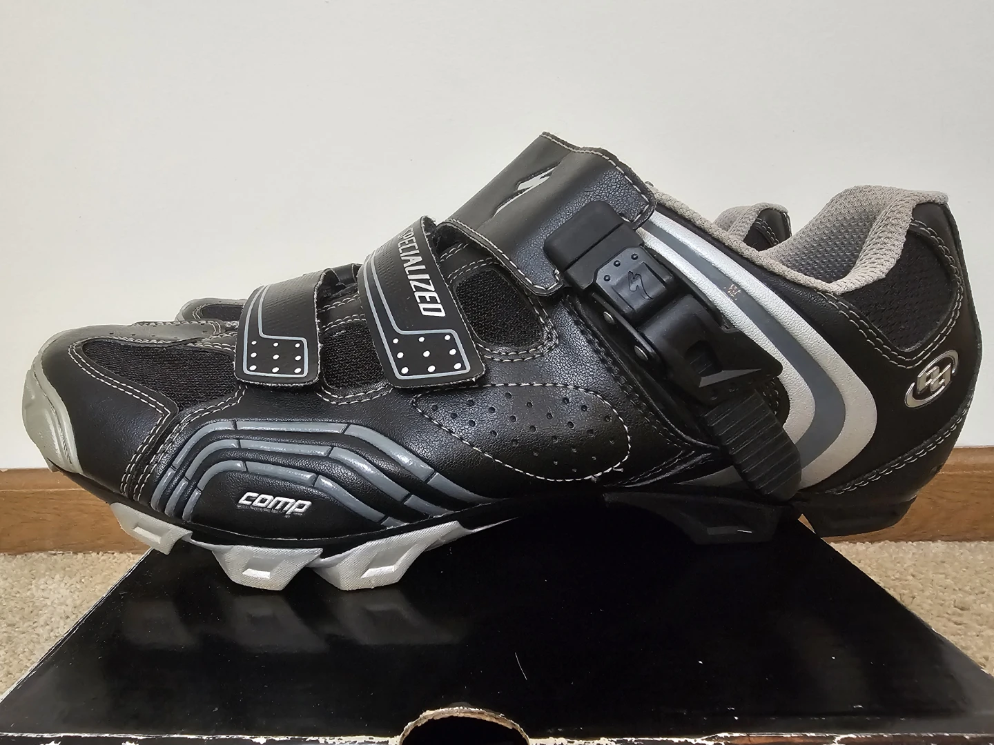 Used Specialized Comp Mtb Shoe-Black/Grey Size 11