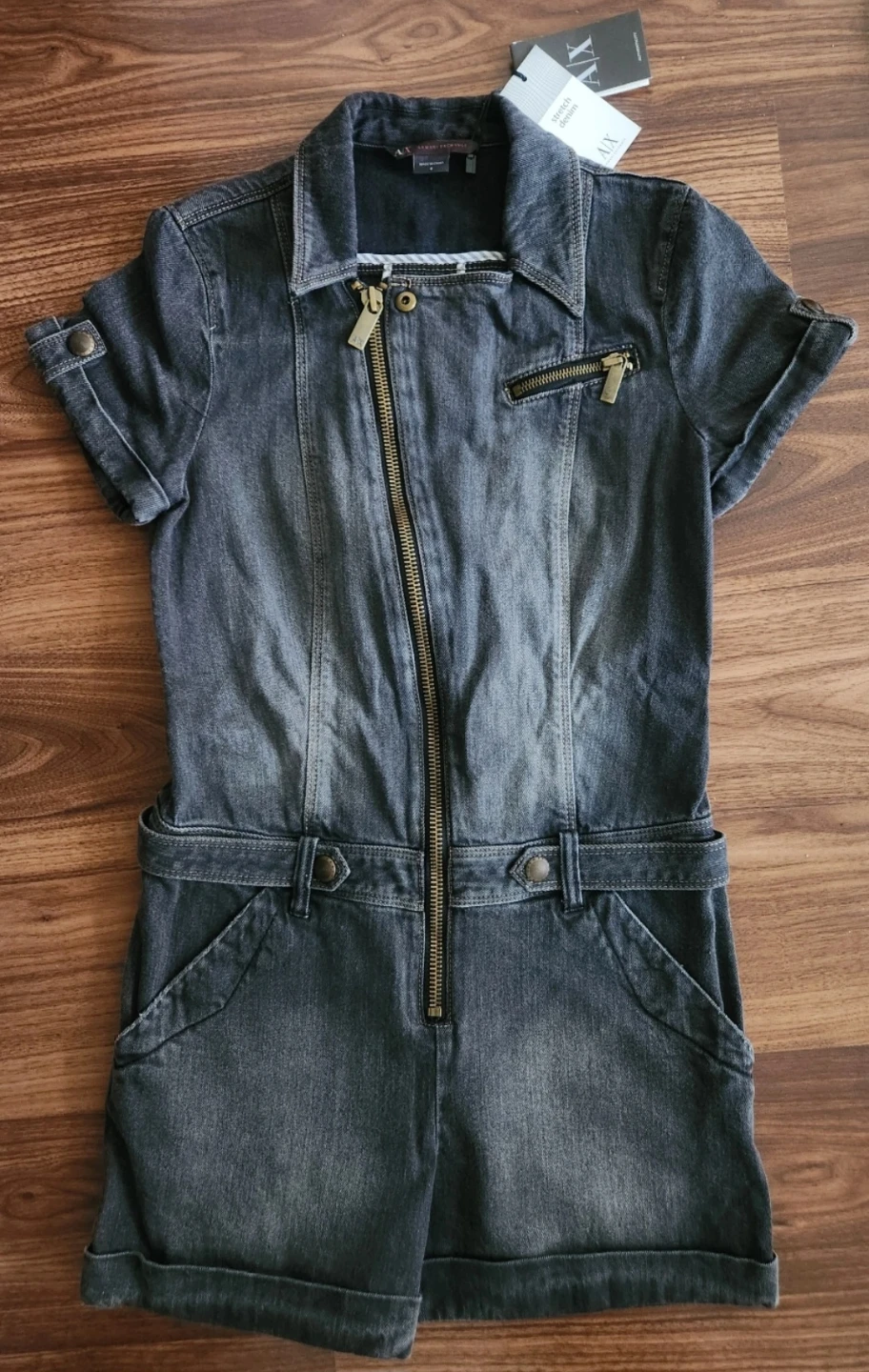 ⚽ [Armani Exchange] short denim jumpsuit with tag