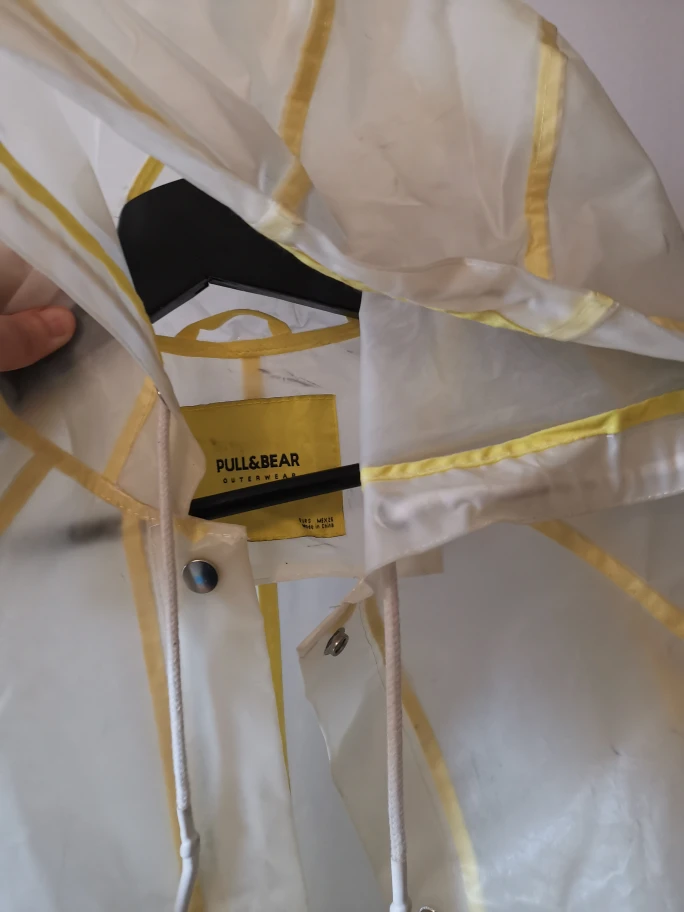 Pull & Bear Clear Yellow Trim Raincoat - photo 4
