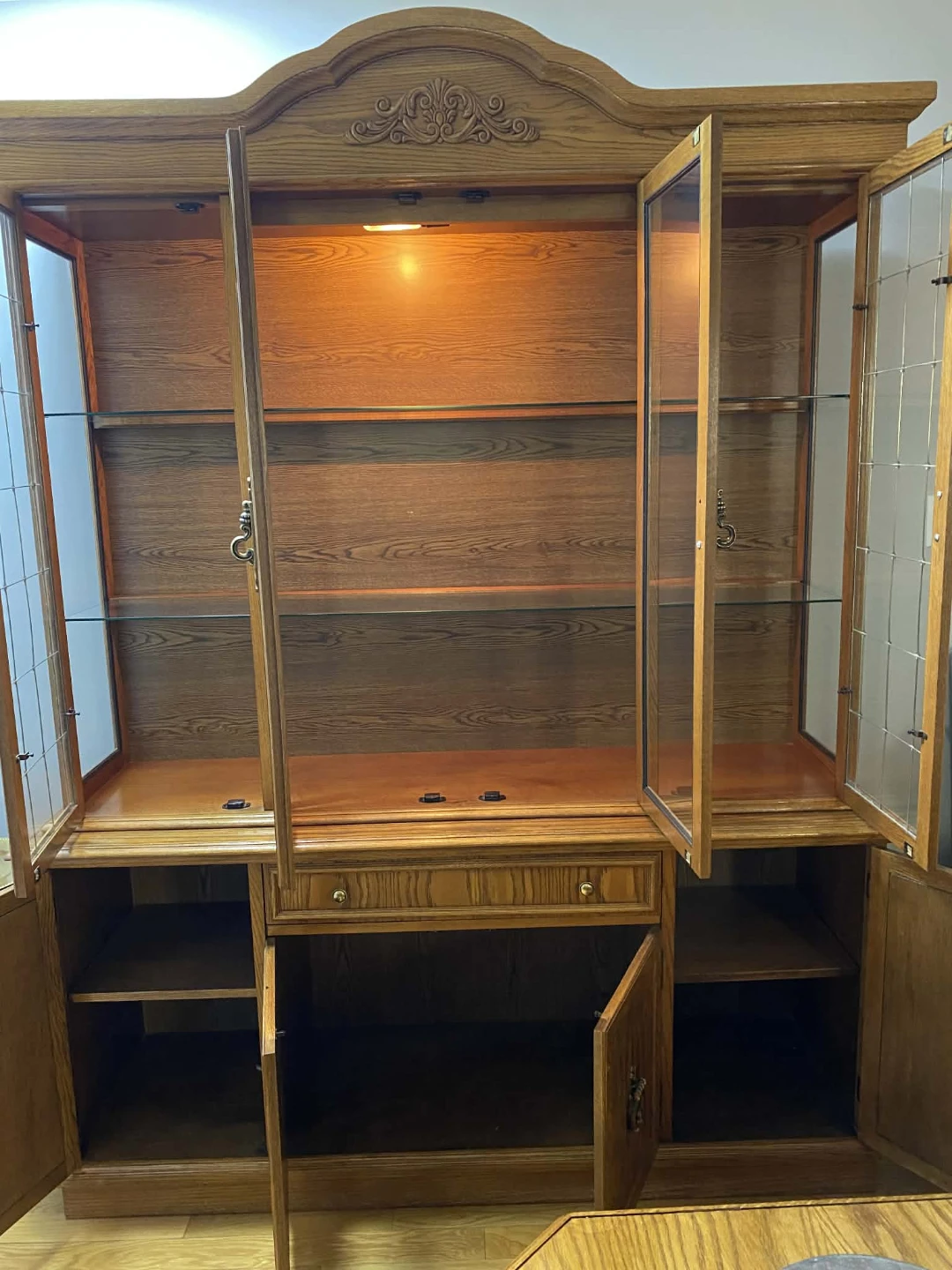 FREE Solid Oak China Cabinet - photo 2