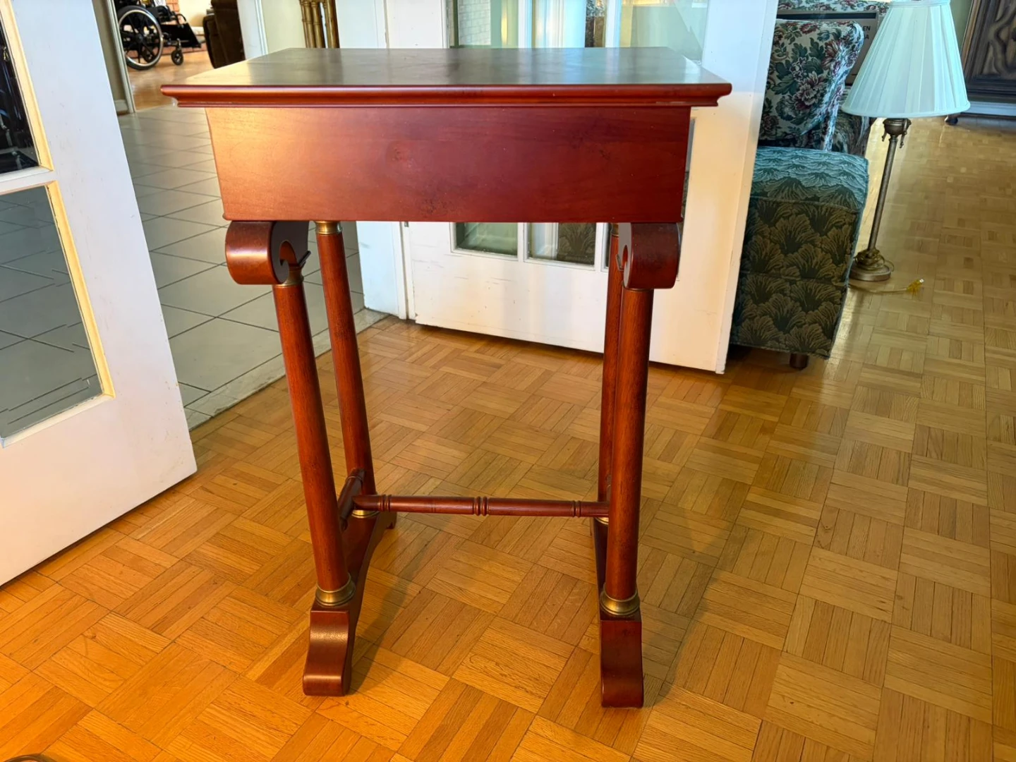 Solid Wood Side Table with Drawer - photo 3