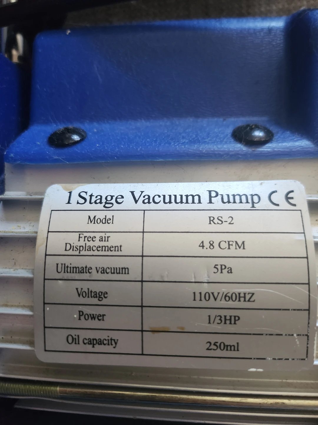 1 Stage Vacuum Pump RS-2 - photo 2