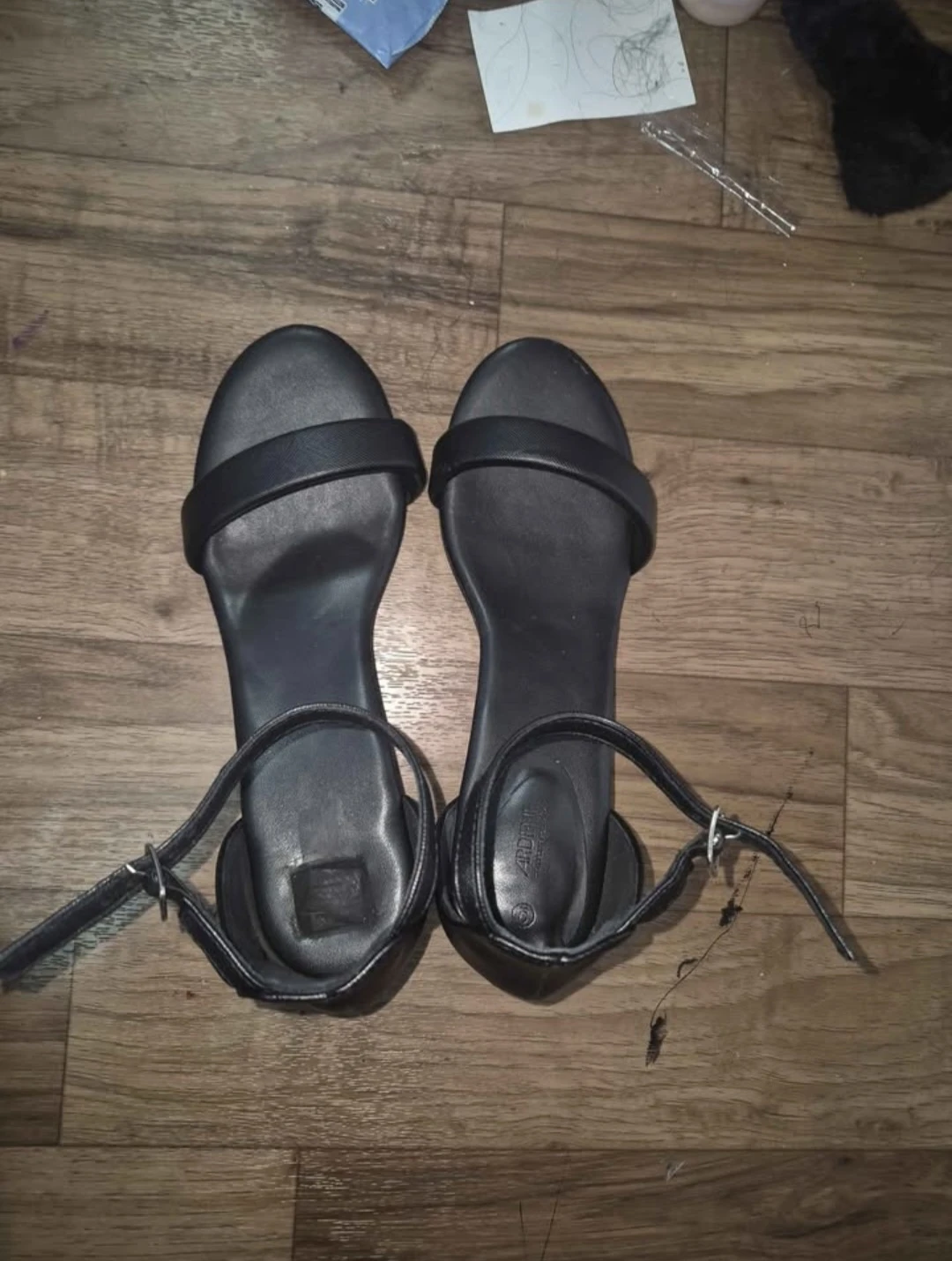 Black strappy block heel sandals - photo 2