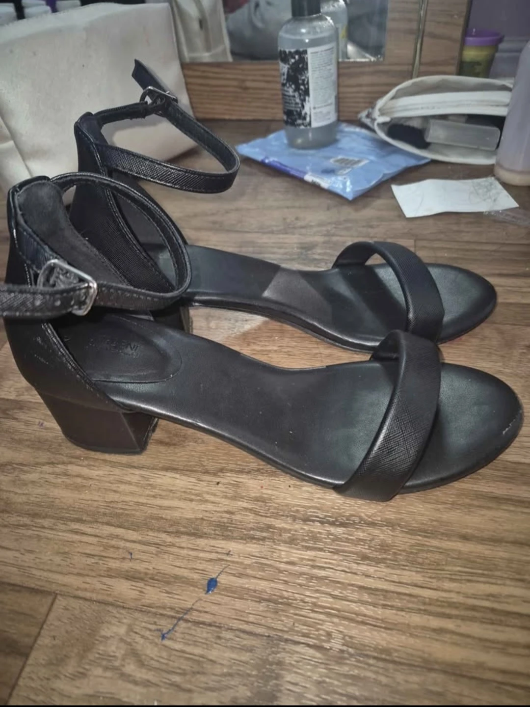 Black strappy block heel sandals - photo 4