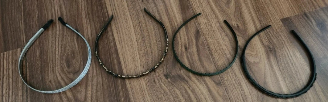 ⚽ Set of 4 Headbands - Silver, Leopard, Green, Black - photo 4