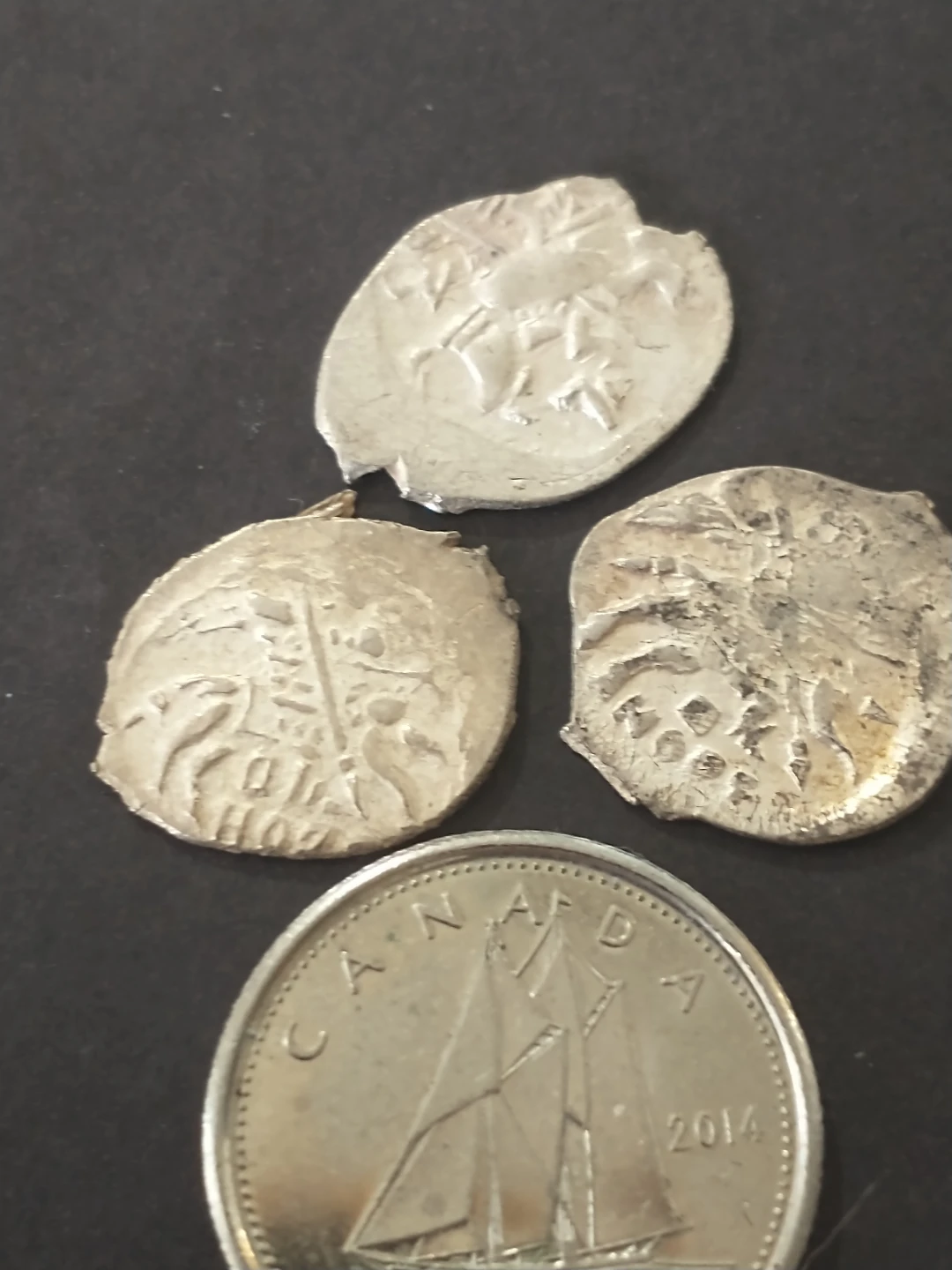 Amazing! Lot 1 - 3 Medieval Russian silver kopeks Wire Coins - photo 3