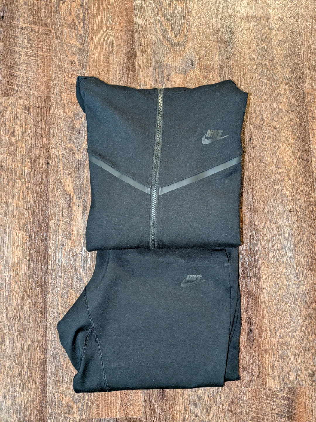 Nike Tech Fleece Full Zip Hoodie and Joggers Set - Black