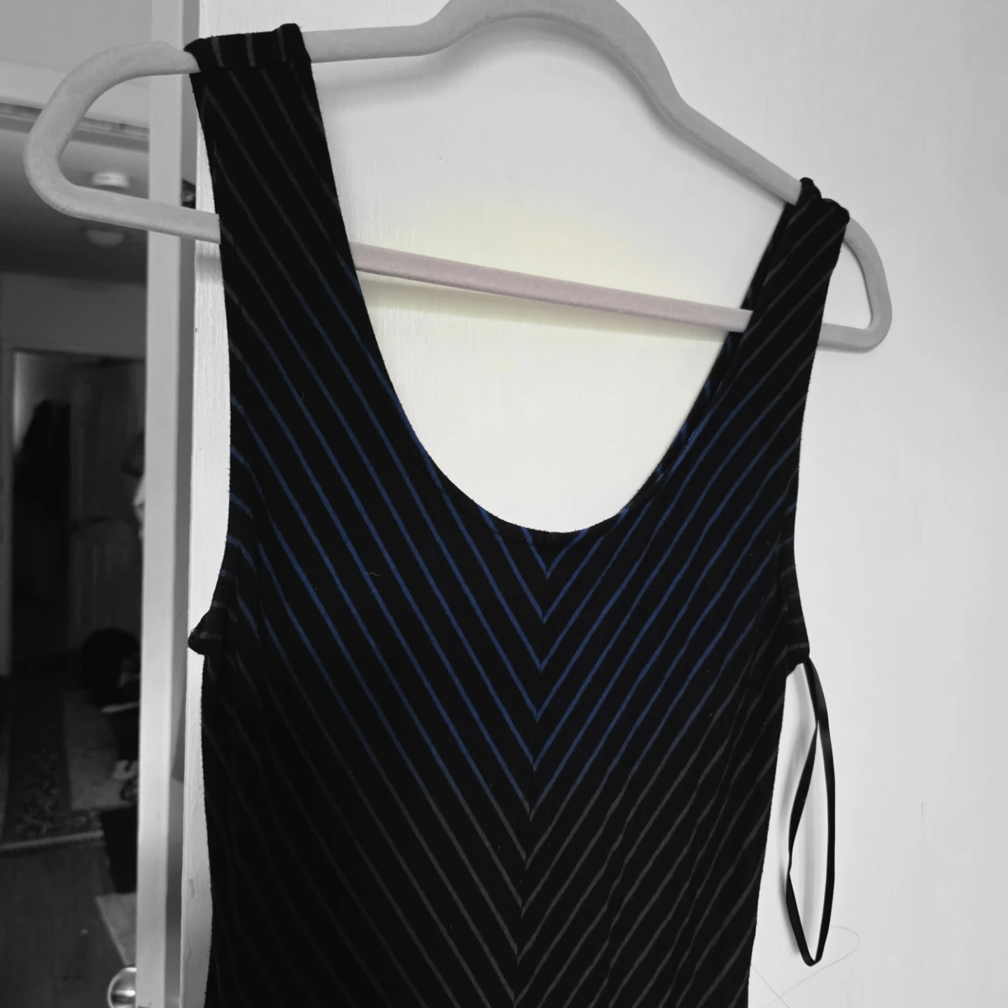 ⚽blue striped maxi dress L - photo 3