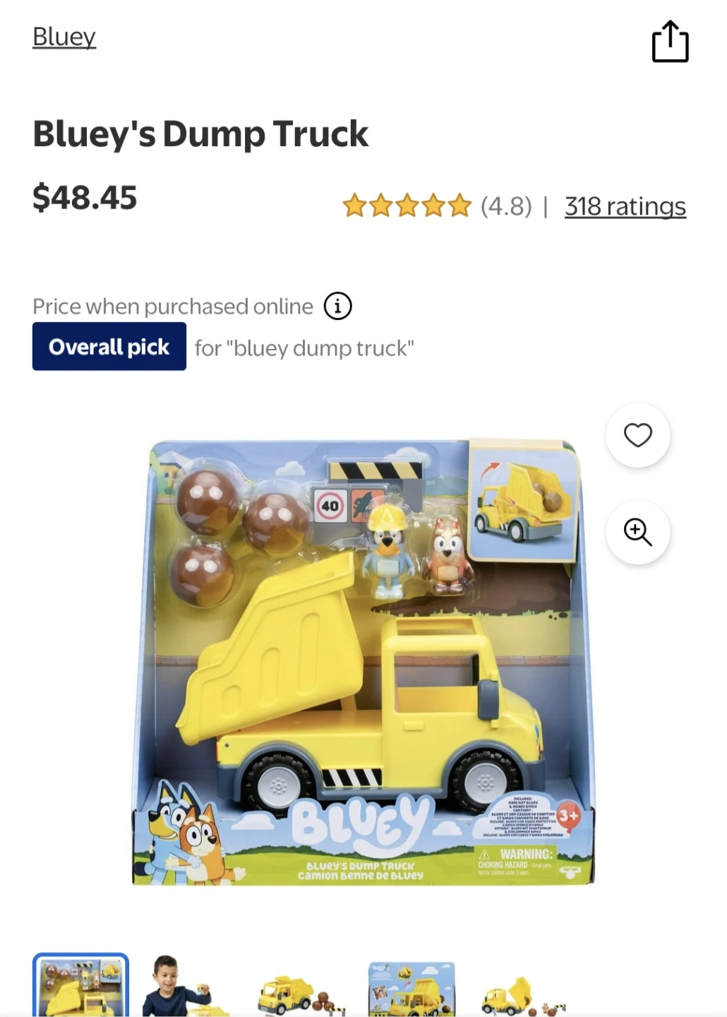 BNIB Bluey's Dump Truck Toy - photo 4