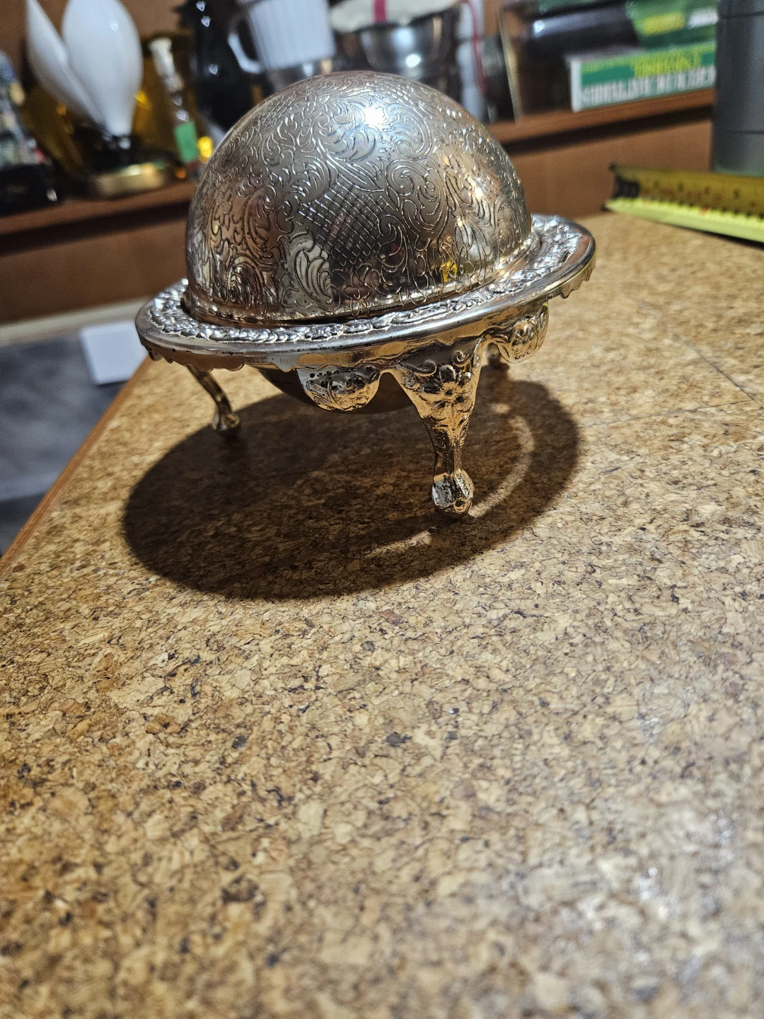 Vintage Ornate Silver Plated Butter Dish - photo 3
