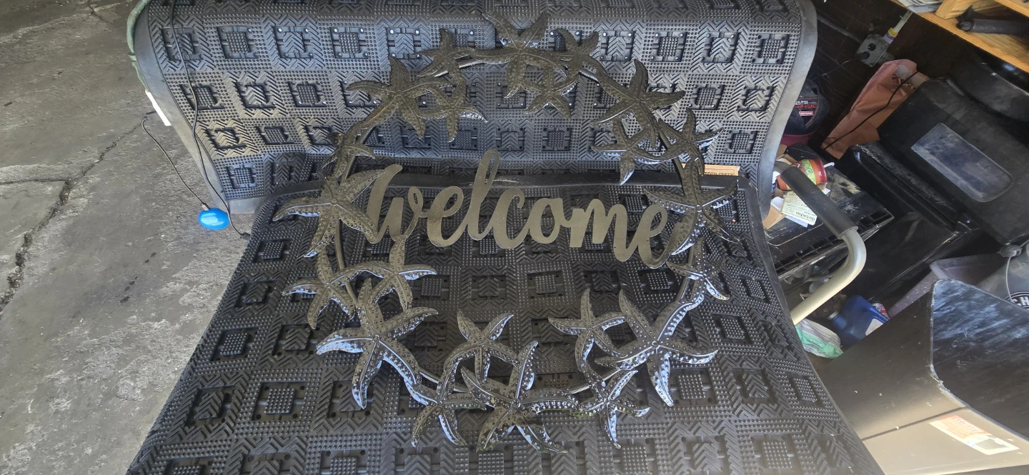 Welcome Sign with Starfish
