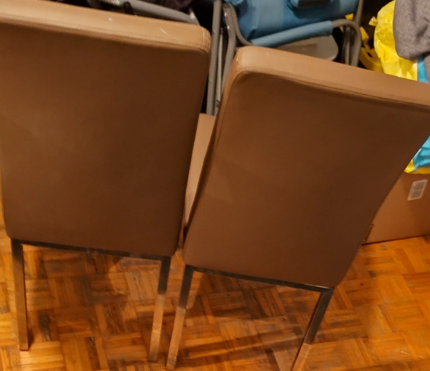 ⚽FREE Modern Taupe Dining Chairs (Set of 2 - photo 2