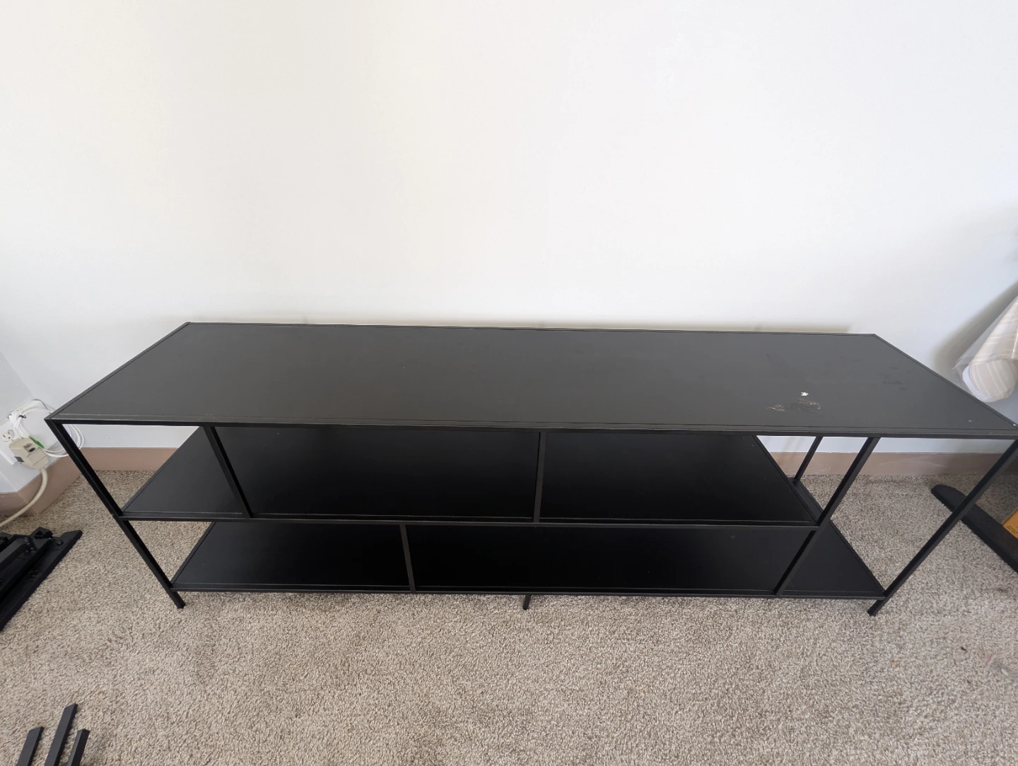 Black Metal 3-Shelf Entertainment Stand - photo 2