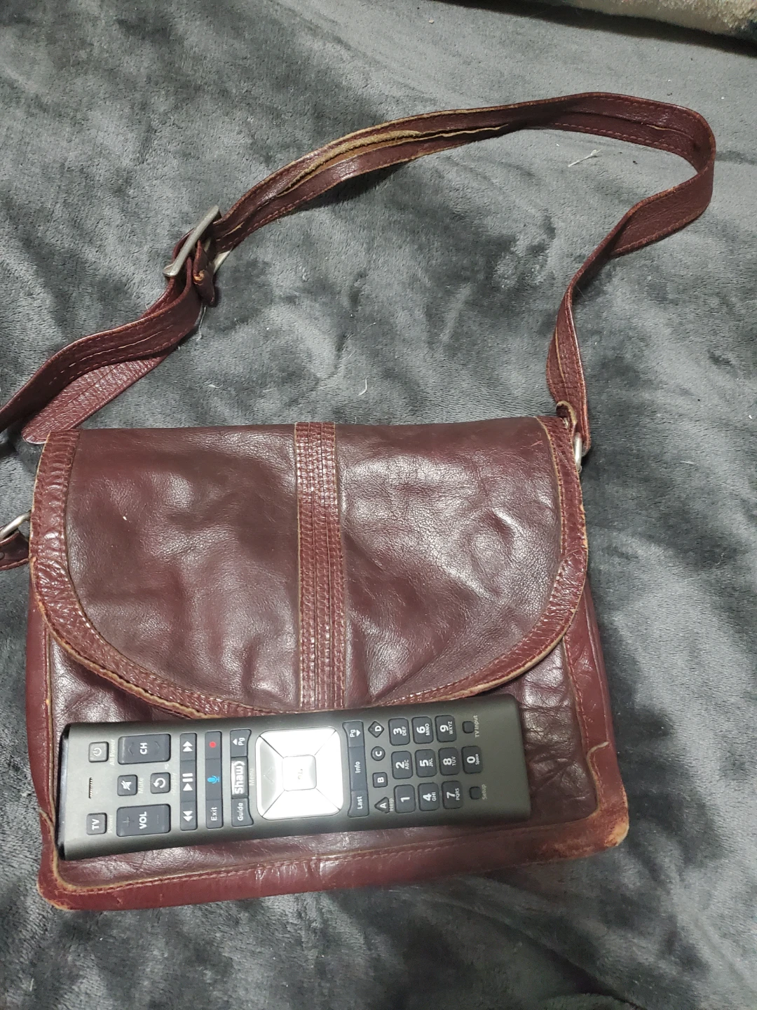 Maroon Leather Crossbody Purse - photo 2