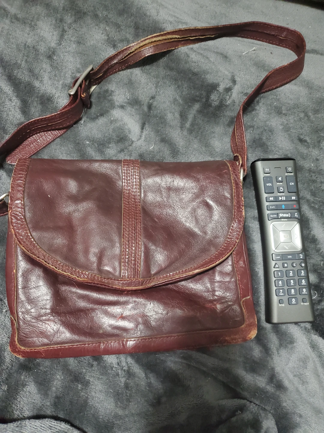 Maroon Leather Crossbody Purse - photo 3