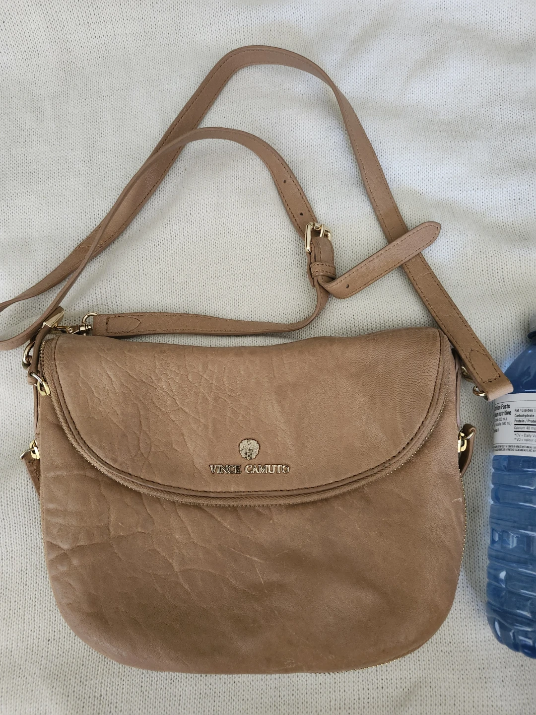 Vince Camuto Tan Leather Crossbody Bag