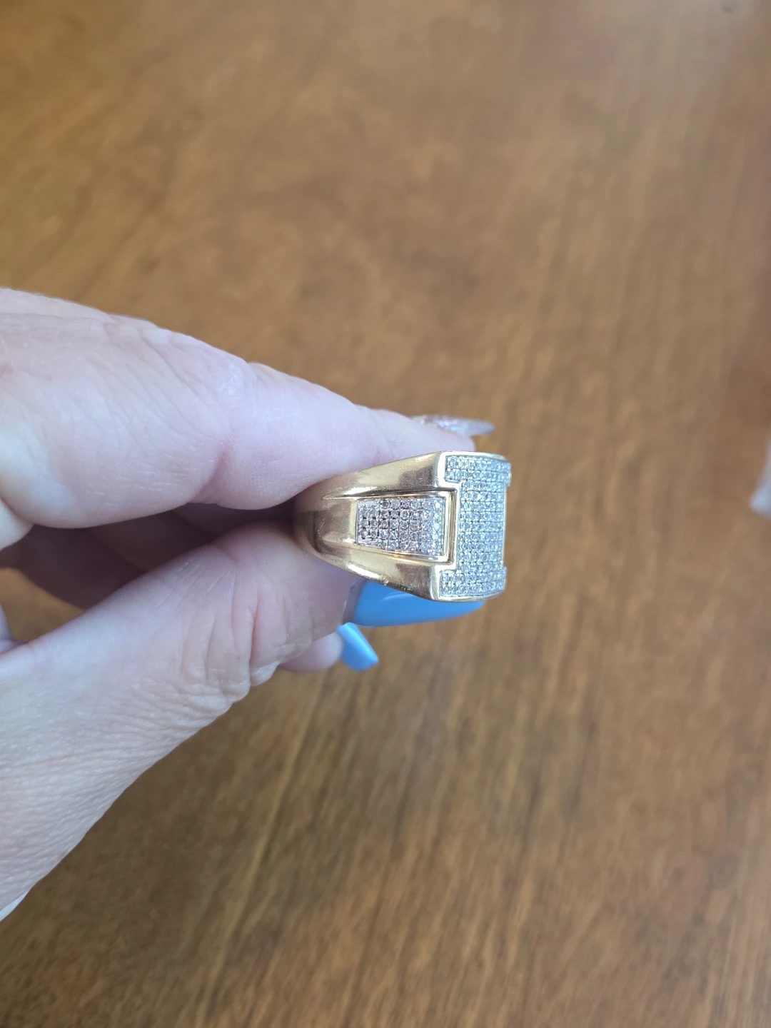 10K Gold Ring with 1.5 natural diamonds - photo 3