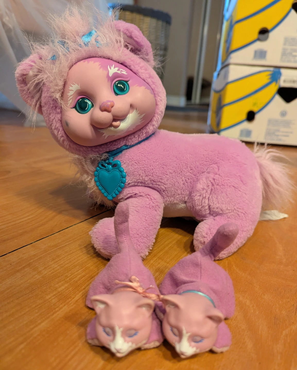 Kitty Surprise with two kittens