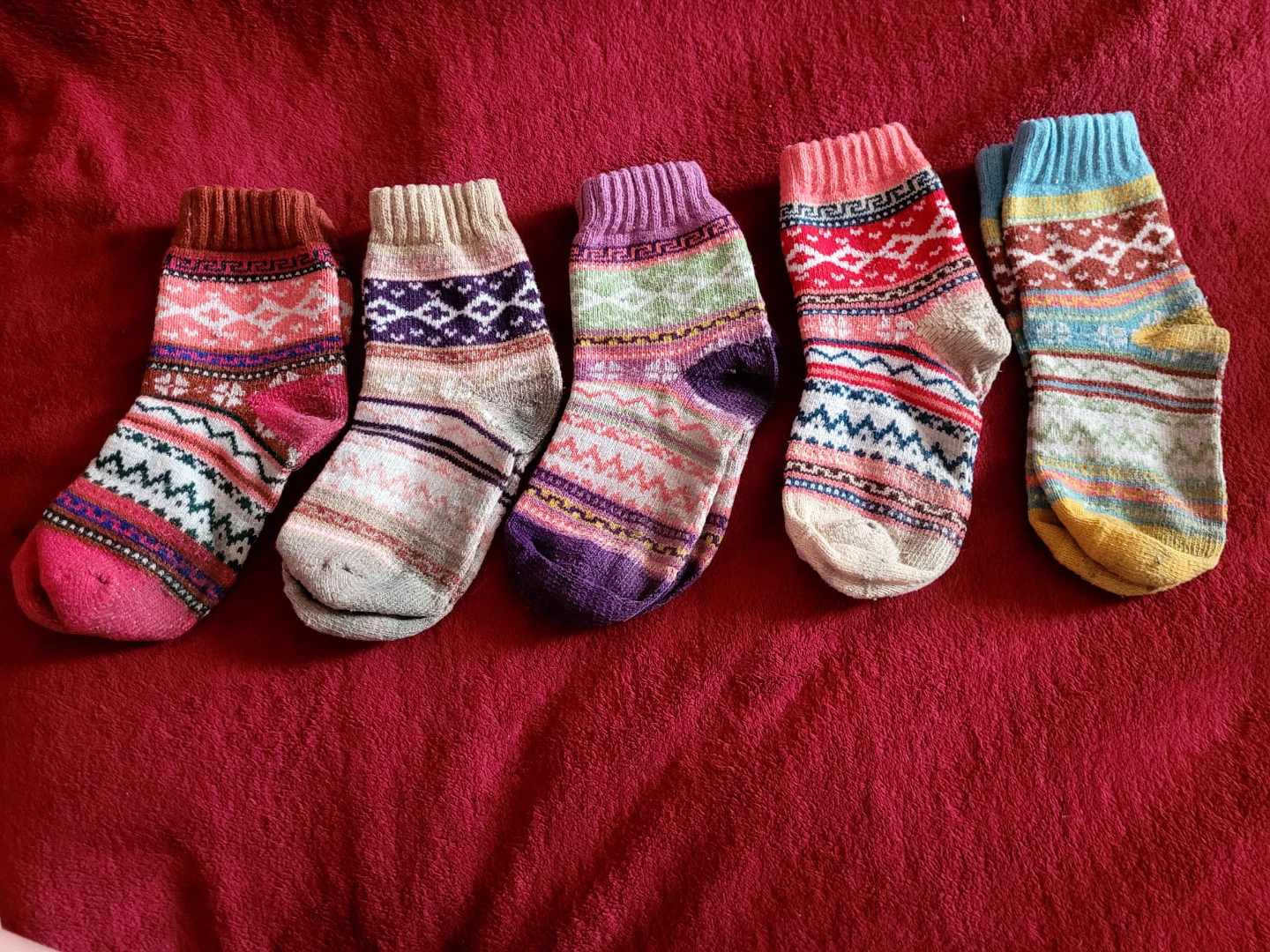 Five Pairs of Women's Patterned Socks