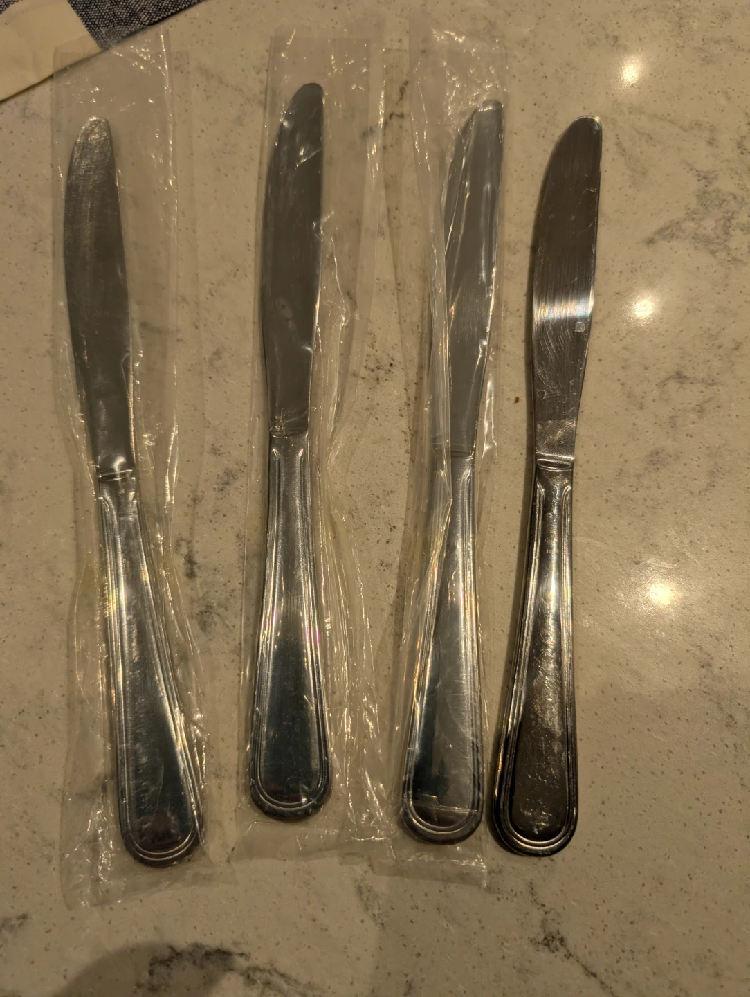 Set of 4 Stainless Steel Dinner Knives