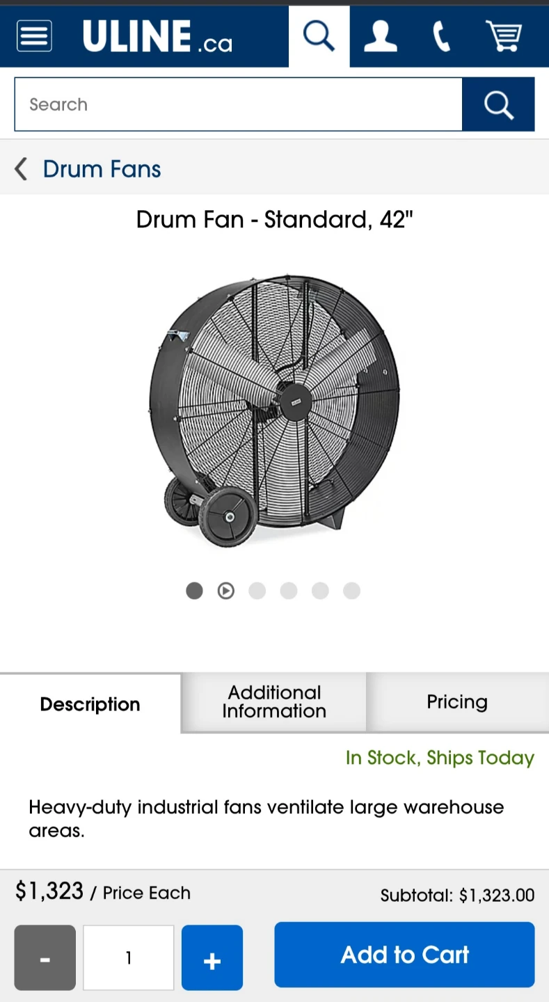 Hurricane Pro 42" High Velocity Drum Fan