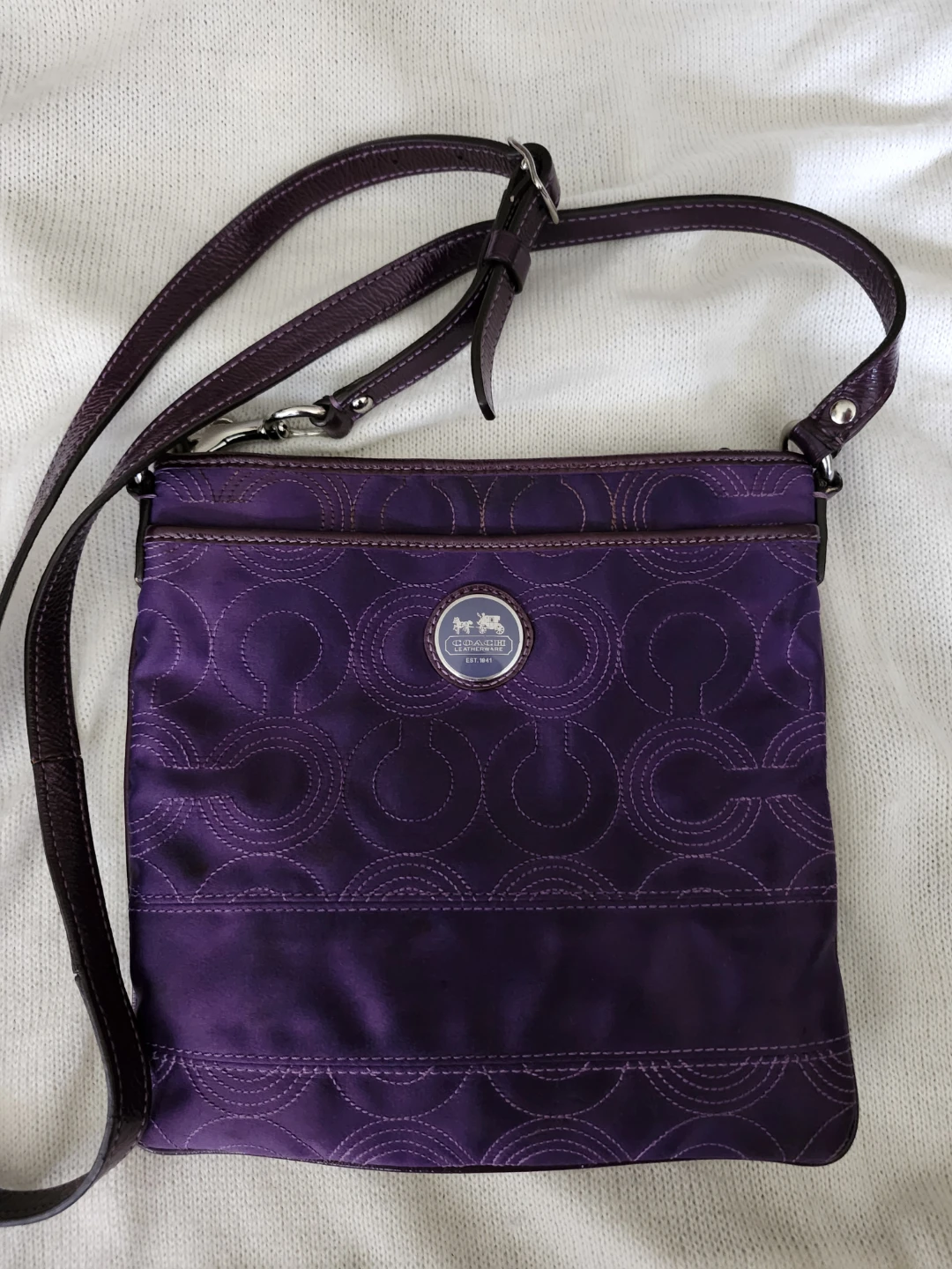 Stunning Rare Purple Coach Crossbody Bag - photo 5